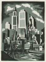 Print by Bernard Brussel-Smith: [Pier 5, East River, New York City], represented by Childs Gallery
