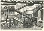 Print by Bernard Brussel-Smith: Allen Street El, represented by Childs Gallery