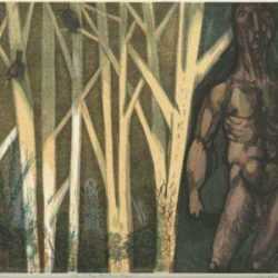 Print by Bernard Brussel-Smith: Am I My Brother's Keeper? II or Cain and Abel [2], represented by Childs Gallery