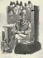 Drawing by Bernard Brussel-Smith: Bun Hart [1], represented by Childs Gallery