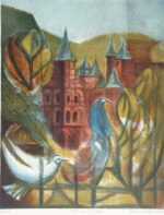 Print by Bernard Brussel-Smith: Collonges la Rouge, represented by Childs Gallery