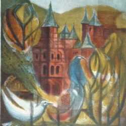 Print by Bernard Brussel-Smith: Collonges la Rouge, represented by Childs Gallery