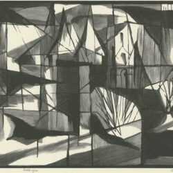 Print by Bernard Brussel-Smith: Collonges Shapes, represented by Childs Gallery
