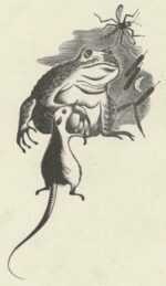 Print by Bernard Brussel-Smith: Froggie Went a-Courtin’, represented by Childs Gallery