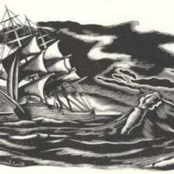 Print by Bernard Brussel-Smith: Old Stormy, or Old Storm Along, represented by Childs Gallery