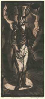 Print by Bernard Brussel-Smith: Ringmaster, represented by Childs Gallery