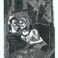Print by Bernard Brussel-Smith: Sailor and His Girl, represented by Childs Gallery