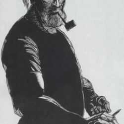 Print by Bernard Brussel-Smith: Self Portrait [7], represented by Childs Gallery