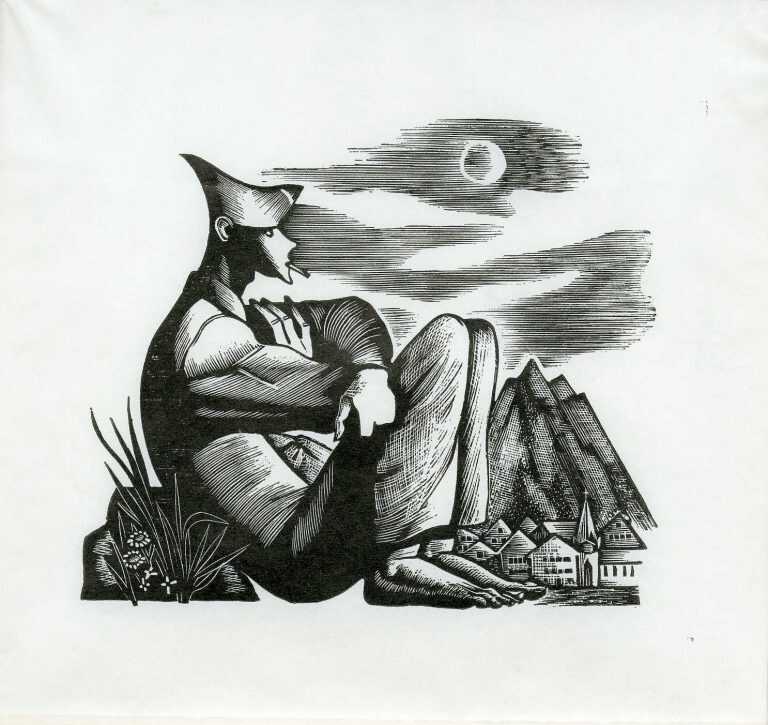 Print By Bernard Brussel Smith: Soldier, Soldier Will You Marry Me? At Childs Gallery