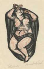 Print by Bernard Brussel-Smith: Tattooed Lady, represented by Childs Gallery