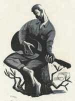 Print By Bernard Brussel Smith: When I Was A Bachelor At Childs Gallery