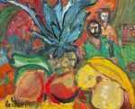 Painting by Betty Herbert: Gauguin in Paradise, represented by Childs Gallery
