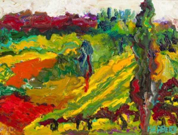 Painting by Betty Herbert: Provence Series: Untitled Landscape, represented by Childs Gallery