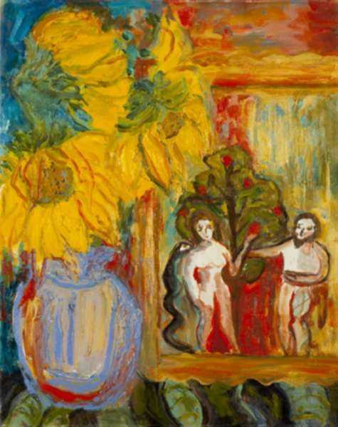 Painting by Betty Herbert: Sunflowers II, represented by Childs Gallery