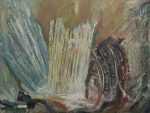 Painting by Betty Herbert: World Trade Center Series: Collapsing Buildings, represented by Childs Gallery