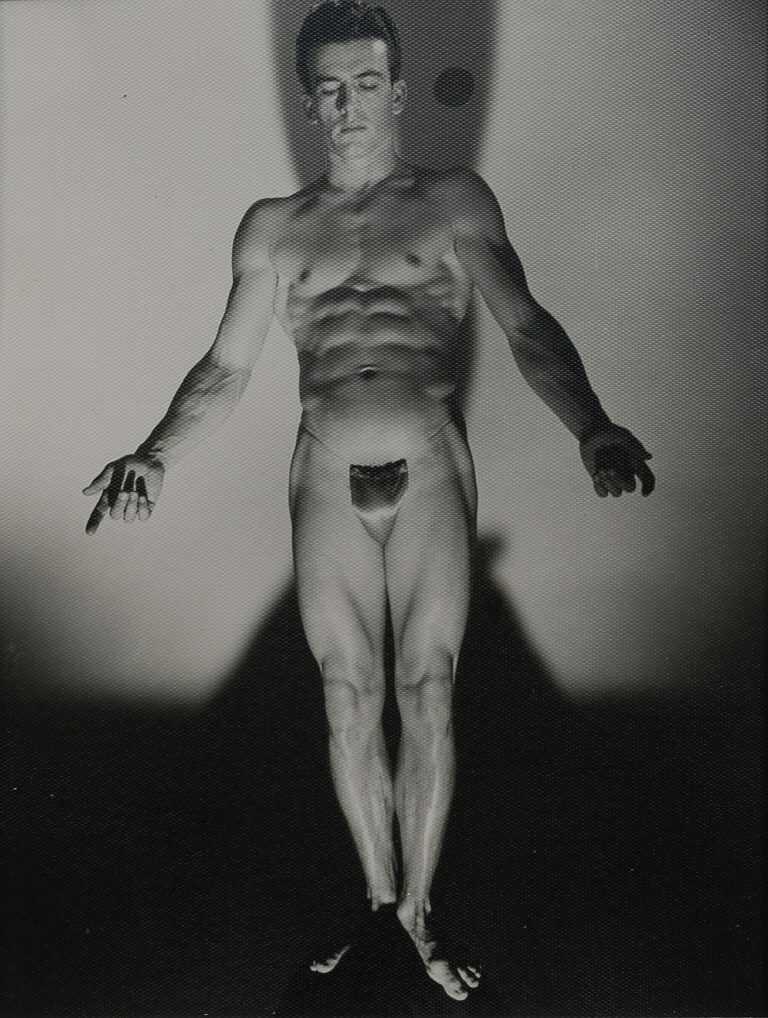 Photograph by Bob Mizer: [Larry Farrell, Standing], available at Childs Gallery, Boston