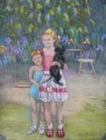 Pastel by Brinah Kessler: H + R with Blackie on 56th Street, represented by Childs Gallery