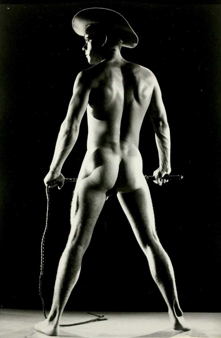 Photograph by Bruce Bellas (Bruce of Los Angeles): [Kirk Bond as a Cowboy with a Whip], available at Childs Gallery, Boston