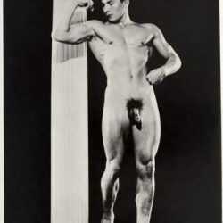 Photograph By Bruce Of Los Angeles: [nude Posing With A Column] At Childs Gallery