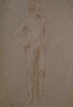 Drawing by Bryson Burroughs: [Nude Male Figure], represented by Childs Gallery