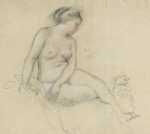 Drawing by Bryson Burroughs: [Seated Nude], represented by Childs Gallery