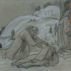 Drawing by Bryson Burroughs: A Parable of Saint Francis (Study for the painting "A Parabl, represented by Childs Gallery