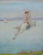 Painting by Bryson Burroughs: Lovers, represented by Childs Gallery