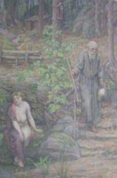 Painting by Bryson Burroughs: Merlin and Neumine, represented by Childs Gallery