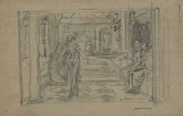 Drawing by Bryson Burroughs: The Dance of Salome, represented by Childs Gallery