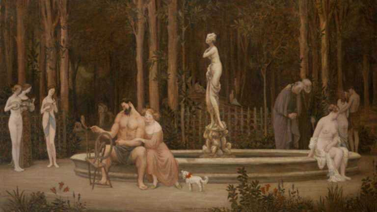 Painting by Bryson Burroughs: The Garden of Venus, represented by Childs Gallery