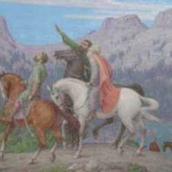 Painting by Bryson Burroughs: The Quest of the Three Wise Men, represented by Childs Gallery