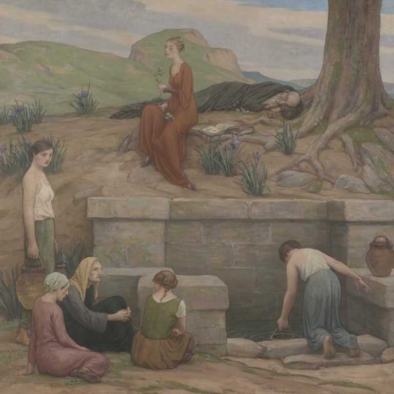 Painting By Bryson Burroughs: The Well Of Merlin At Childs Gallery