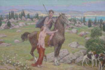 Painting by Bryson Burroughs: Venus and Adonis, represented by Childs Gallery