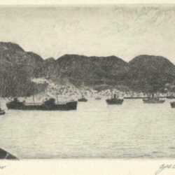 Print by C. J. A. Wilson: Gibraltar, represented by Childs Gallery