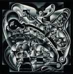 Print by Carol Wax: Handel's Fugue, available at Childs Gallery, Boston