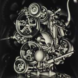 Print by Carol Wax: Machina, available at Childs Gallery, Boston