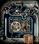 Print by Carol Wax: Writer's Blocks, represented by Childs Gallery
