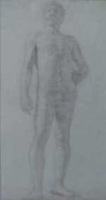 Drawing by Charles Allen Winter: Figure Study, drawn at Academie Julian, Paris, represented by Childs Gallery