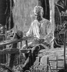 Print by Charles E. Pont: Link Jones, Basketweaver, represented by Childs Gallery