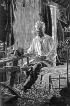 Print by Charles E. Pont: Link Jones, Basketweaver, represented by Childs Gallery