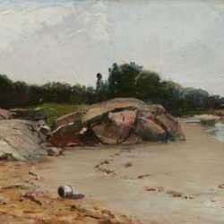 Painting by Charles E.L. Green: Rocky Coast, represented by Childs Gallery