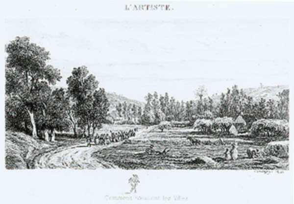 Print by Charles François Daubigny: Comment Naissent les Villes (La Noce de Village), represented by Childs Gallery