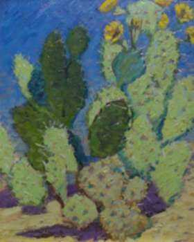Painting by Charles Lewis Fox: Study of Cactus, represented by Childs Gallery