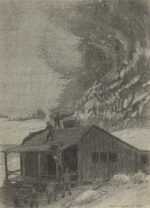 Drawing By Charles Livingston Bull: The Heat Was Intense, But The Back Five Was Eating Its Way Up The Hill At Childs Gallery