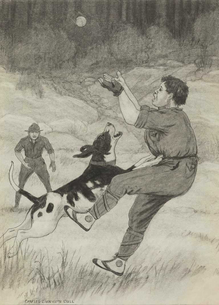 Drawing By Charles Livingston Bull: Then He Saw The Ball Falling Into Harry's Hand, He Loved The Ball At Childs Gallery