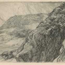 Print By Charles Woodbury: Maine Coast At Childs Gallery