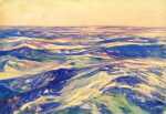 Watercolor By Charles Woodbury: Mid Ocean 1925 At Childs Gallery