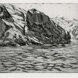 Print By Charles Woodbury: Narrow Cove I At Childs Gallery