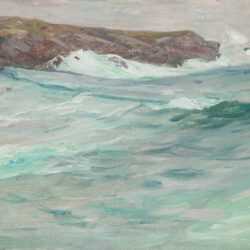 Painting By Charles Woodbury: Surf At Ogunquit, Maine [early Ocean Attempt] At Childs Gallery