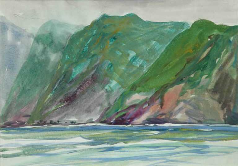 Watercolor By Charles Woodbury: The Bocas At Childs Gallery